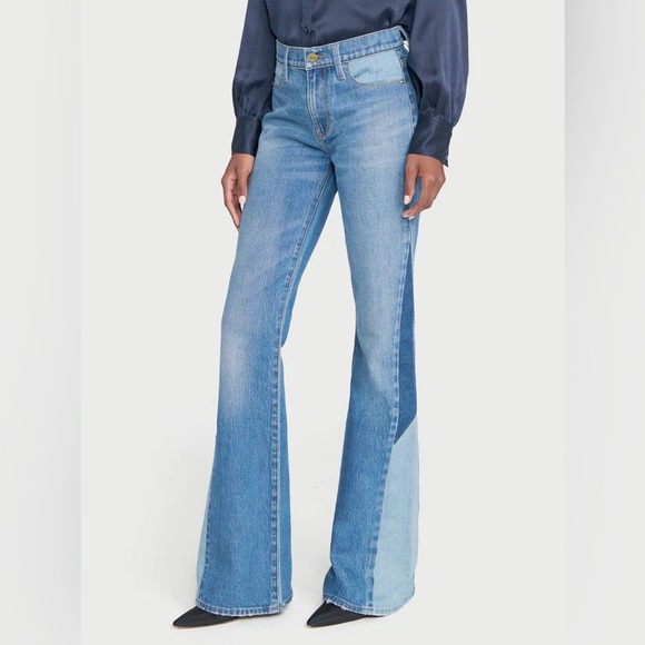 FRAME Denim Le High Flare Block Jeans NWT
